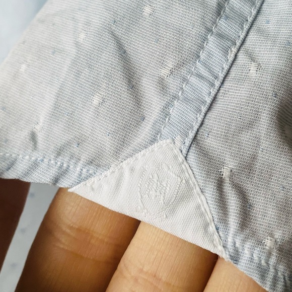 👔🔥 Massimo Dutti Dress Shirt baby blue polkadot - Picture 6 of 7